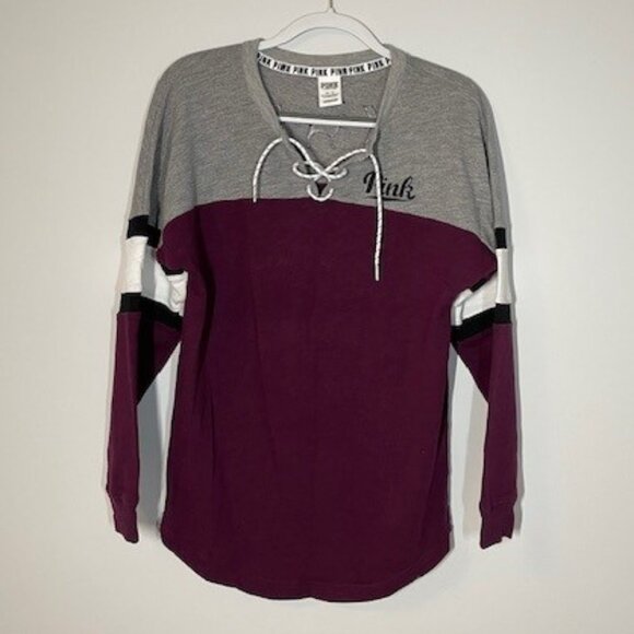 PINK Brand - Purple-Grey Jersey Top - Picture 3 of 3